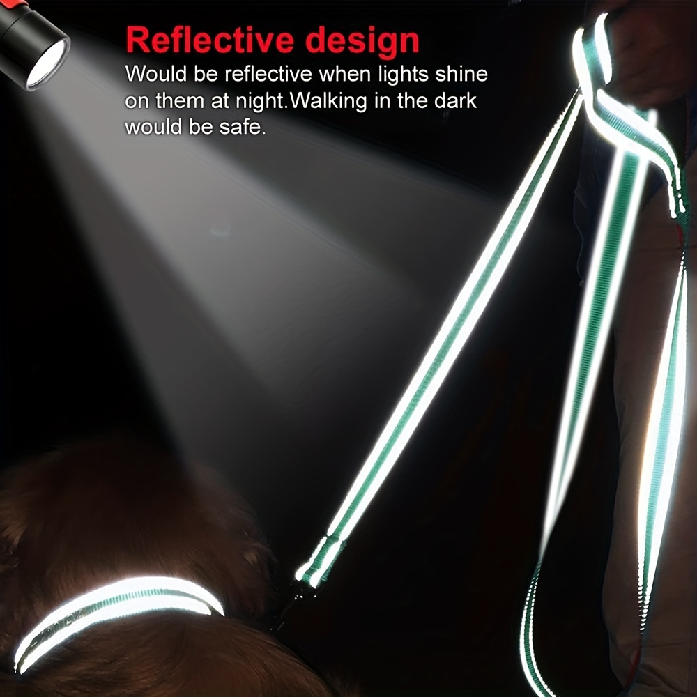 Guia para Cães Refletiva de Lado Único, Acolchoada em Neoprene Macio e Respirável - Imagem 3