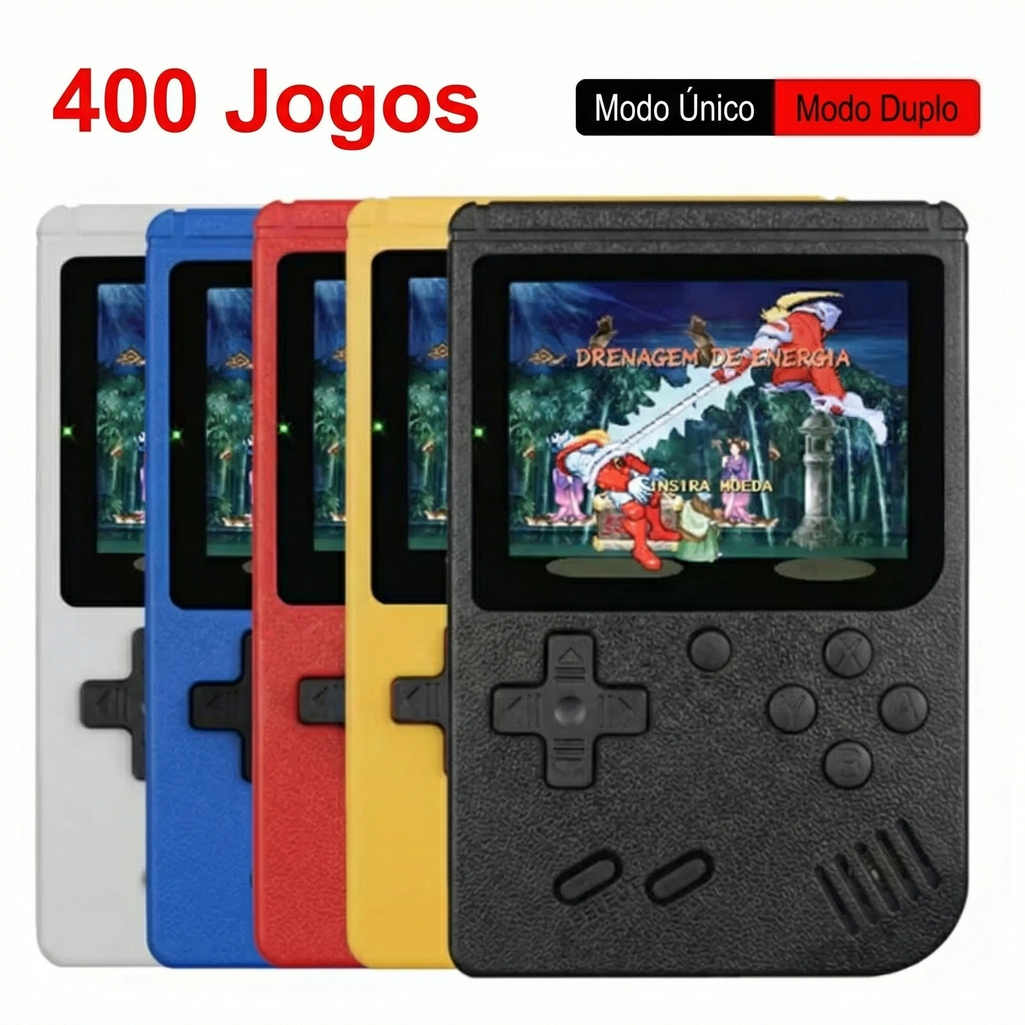 Console Portátil Retrô 400 Jogos Clássicos 8 Bits – Tela LCD Colorida 3.0" – Videogame Portátil Infantil e Adulto