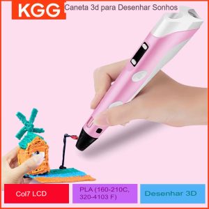 Caneta de impressão 3d para crianças com tela LCD